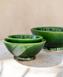 Tazekka Green Moroccan Ceramic Bowl - Medium