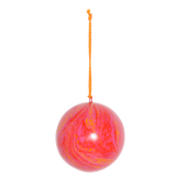 Marble Papier-Mâché Bauble Pink, 7cm