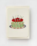 Chartreuse Cream Blancmange Greeting Card | Birthday Card