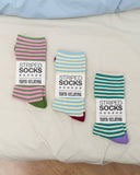Pistachio Rosé Striped Socks