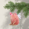 Bristle Angel Pig Decoration, 10cm