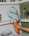 Ruffled Oven Mitt: Green/Blue
