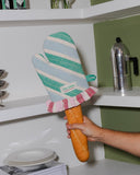 Ruffled Oven Mitt: Red/Pink