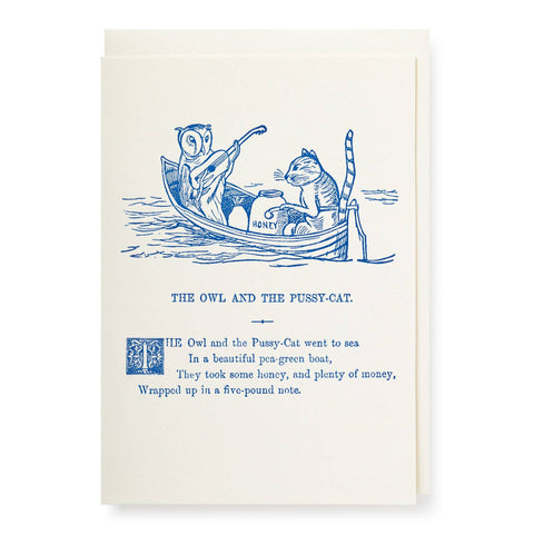 Owl & the Pussy Cat | Single Notelet Card