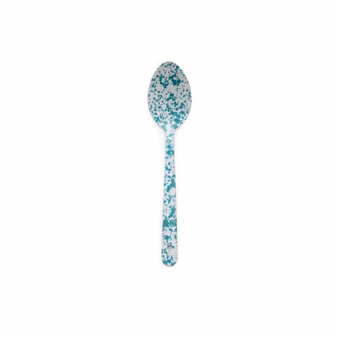 Large Serving Spoon: Turquoise Splatter