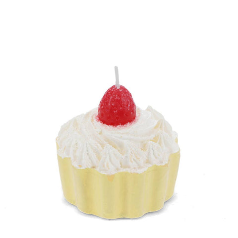 Strawberry cupcake candle