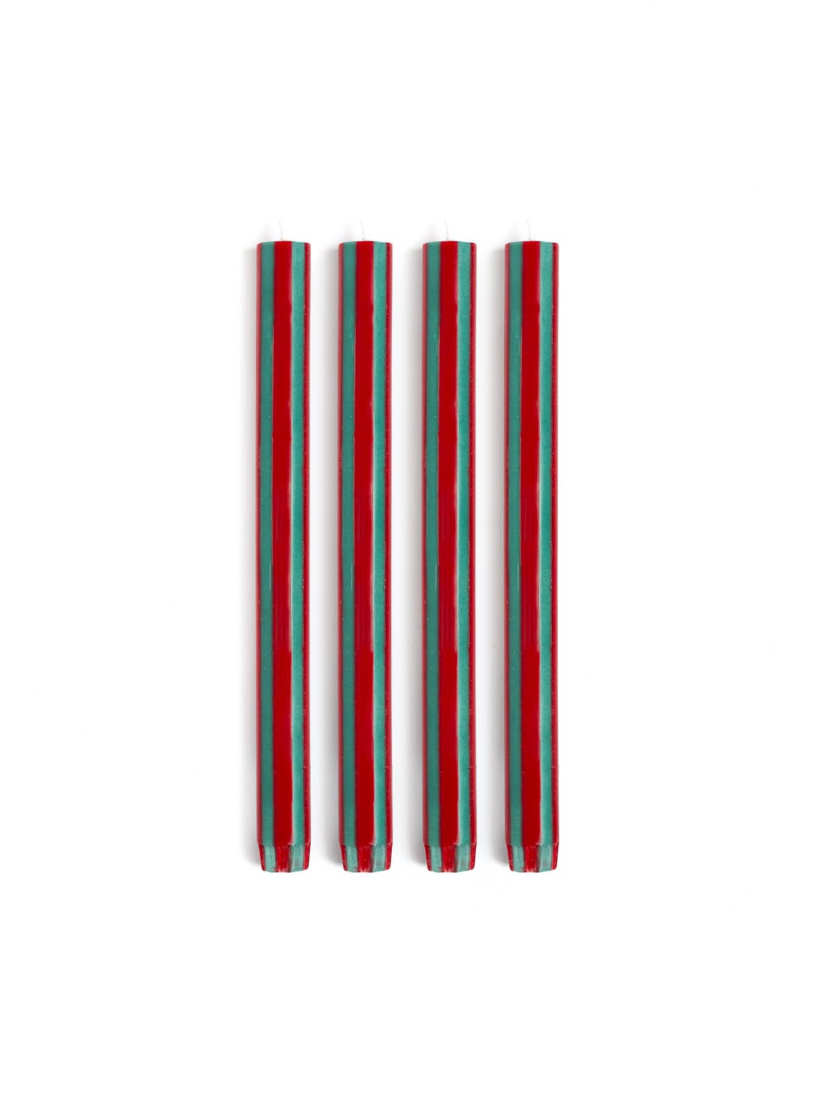 Stripe Dinner Candle Racing Red / Green