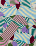Pistachio Rosé Striped Socks