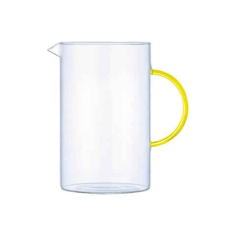 Glass pitcher with yellow handle 1.5l