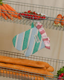 Ruffled Oven Mitt: Green/Blue