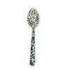 Large Serving Spoon: Green & Cream Splatter