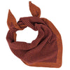 Lambswool Triangle Scarf -  Fine Stripe - Rust Marl/Plum