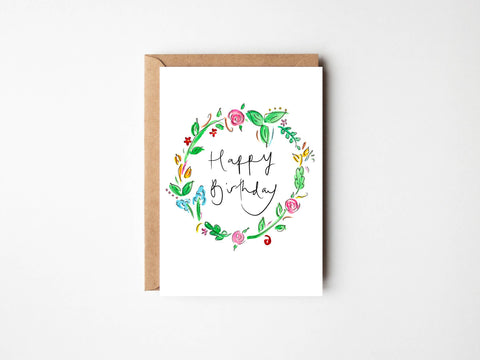 Happy Birthday Floral Burst Card
