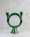 Moroccan Green Ceramic Candle Holder