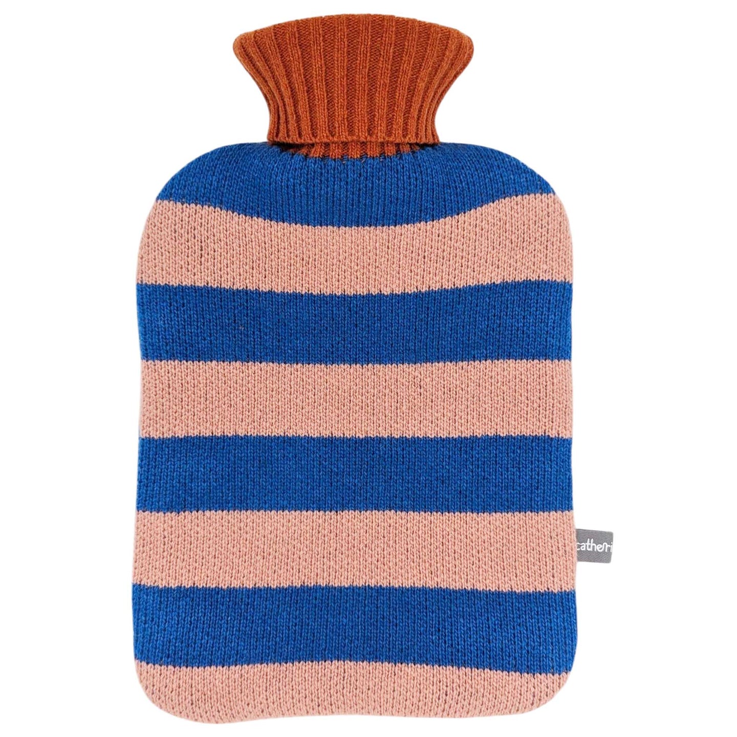 Lambswool Hot Water Bottle - blue & pink stripe