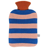 Lambswool Hot Water Bottle - blue & pink stripe