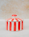 Moroccan Striped Lidded Pot
