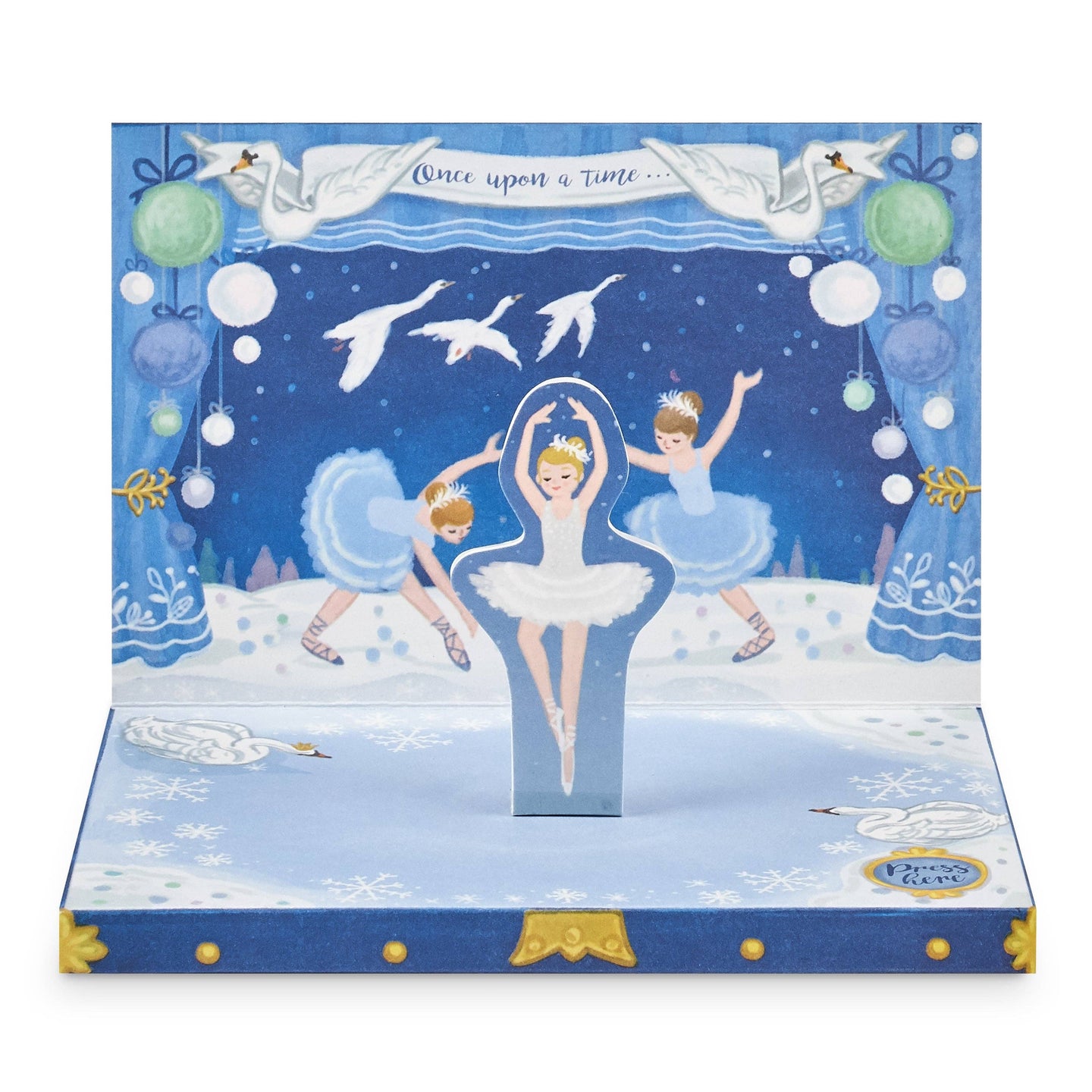 Swan Lake Music Box Card