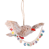 Bristle Bird Merry Christmas Decoration