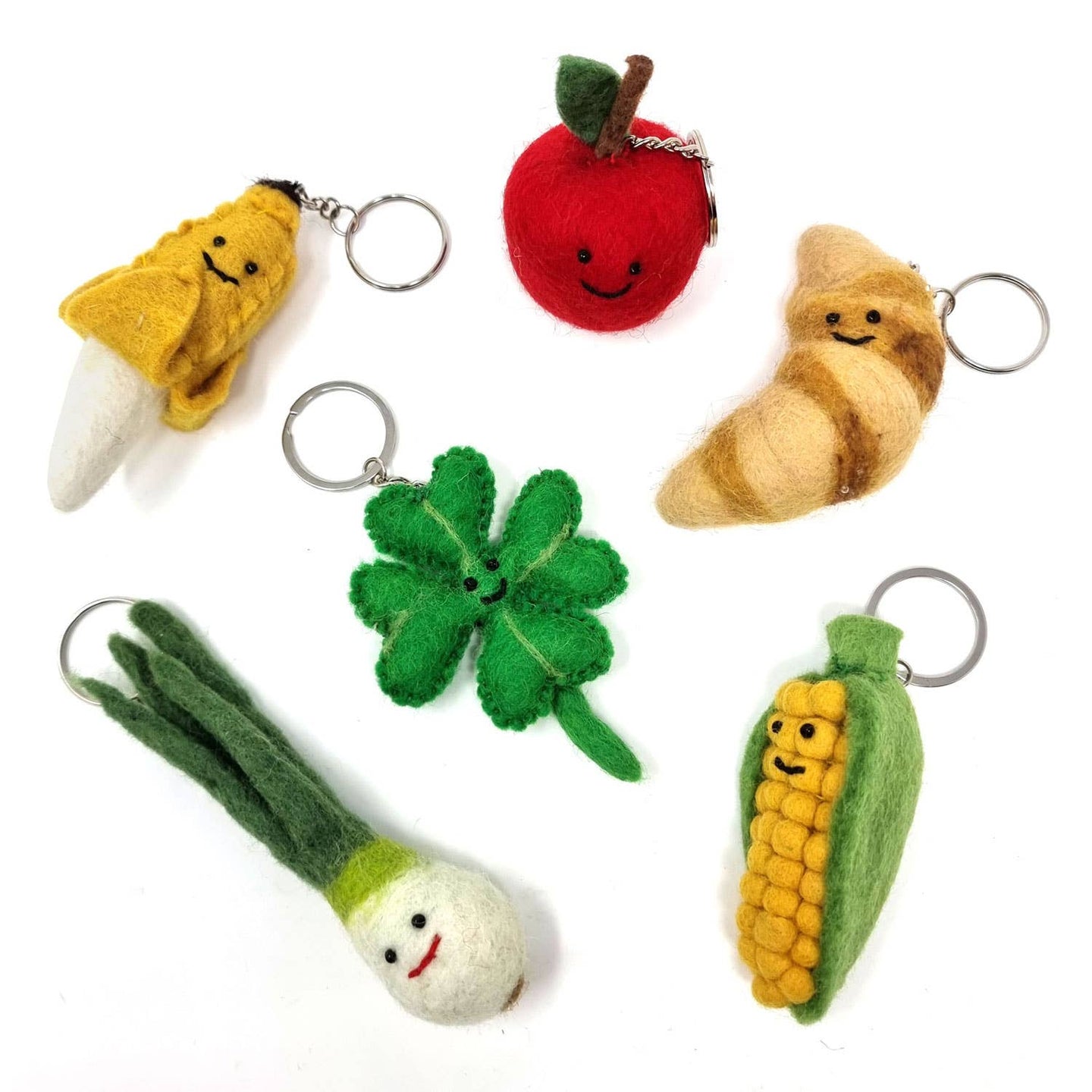 Sweetcorn Felt Keyring - ARRIVING SOON