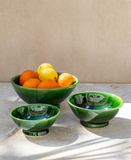 Tazekka Green Moroccan Ceramic Bowl - Large