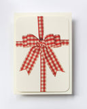 Gingham Bow Greeting Card | Birthday Card