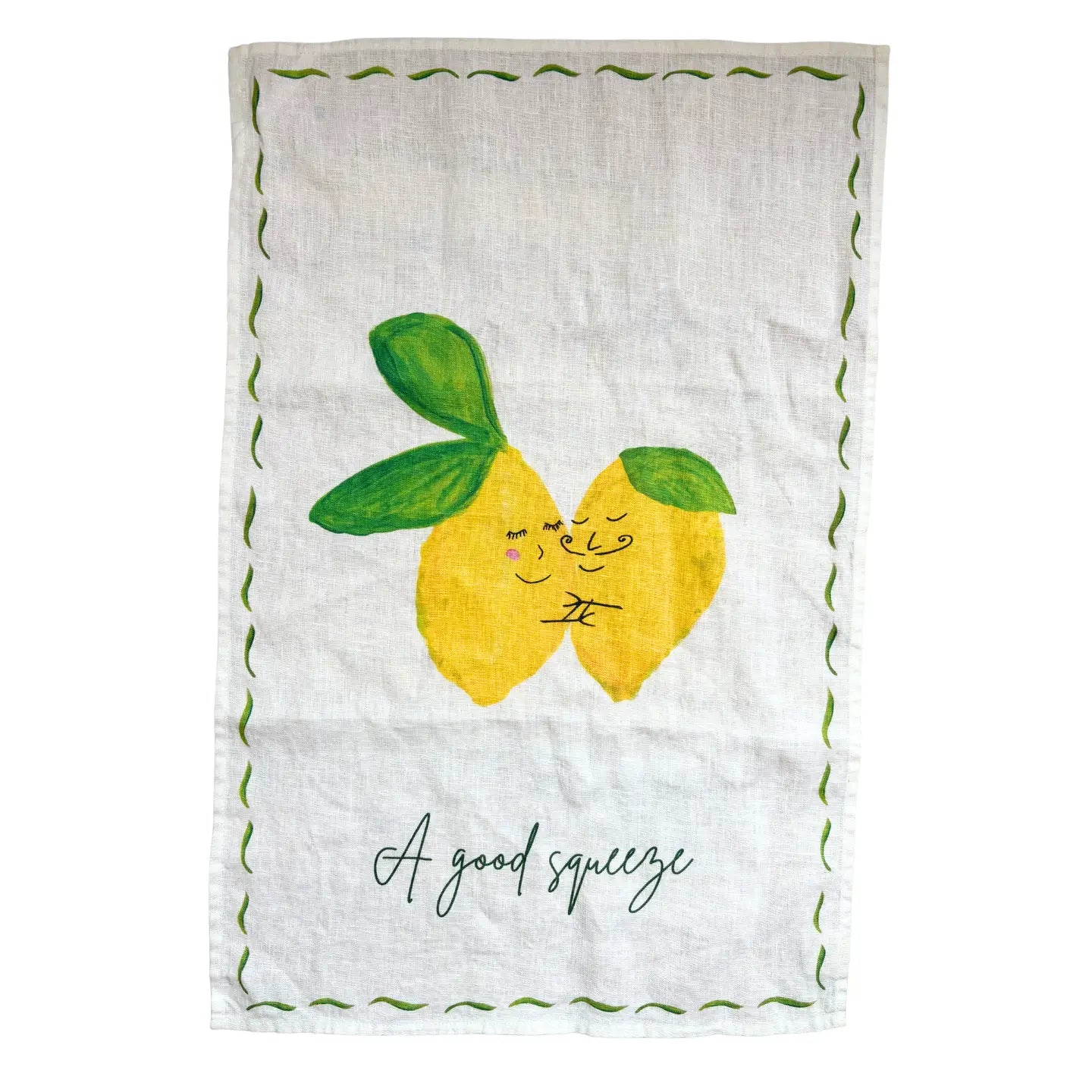 A Good Squeeze! Lemon Linen Teatowel