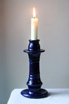 Blue Ceramic Candlestick