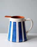 Bold Stripe Large Pitcher, BLUE