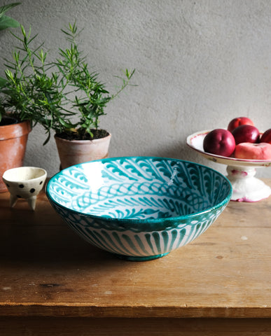 Green Andalusia Fruit Bowl - Large