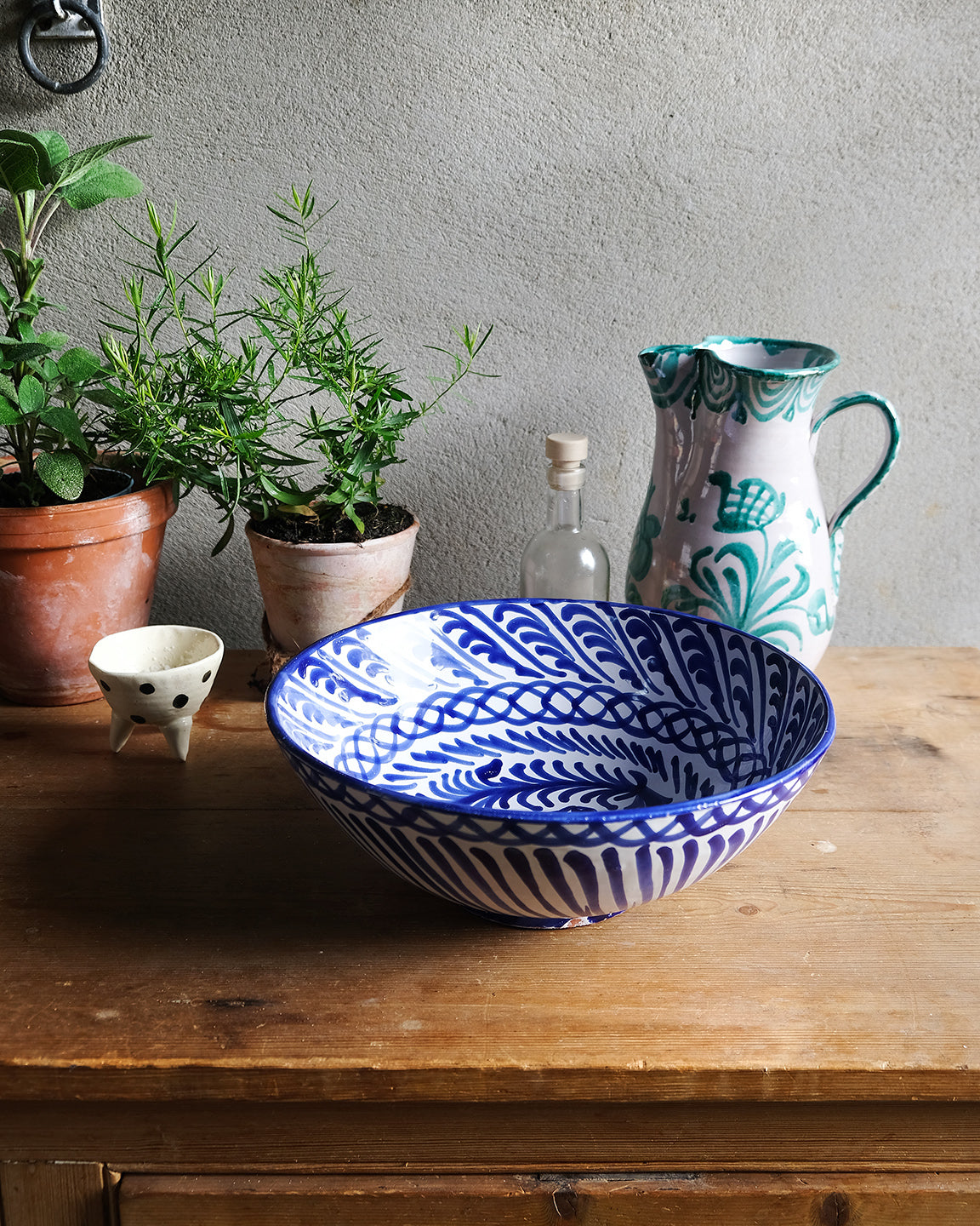 Blue Andalusia Fruit Bowl - Large