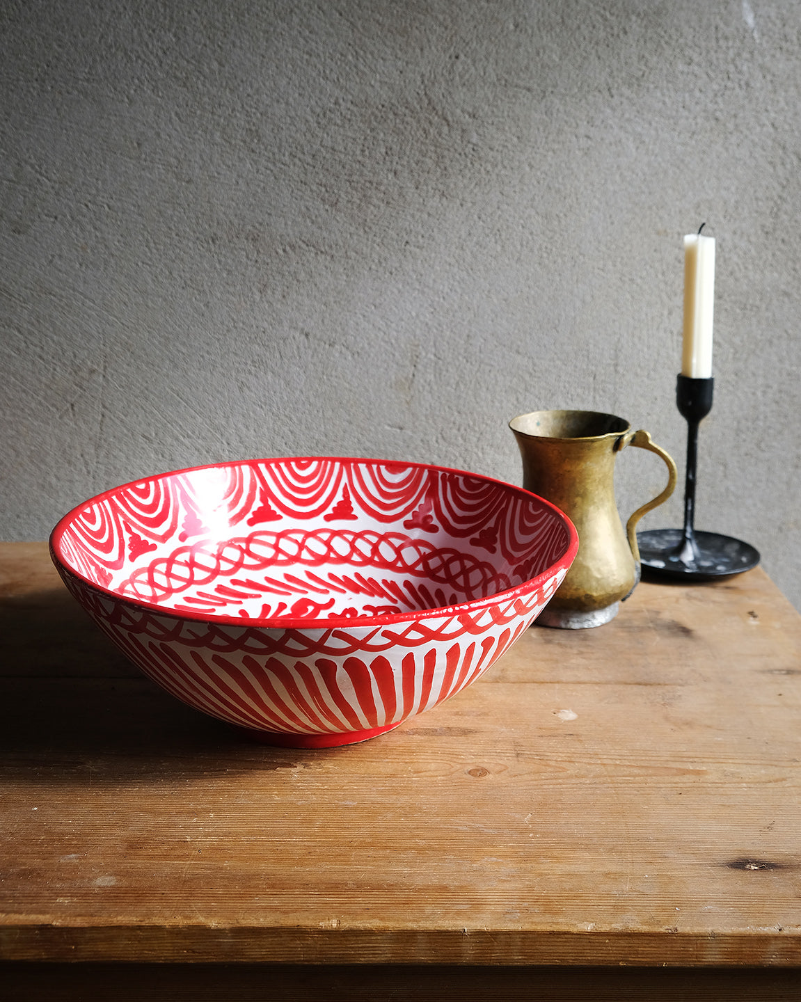 Red Andalusia Fruit Bowl - Large