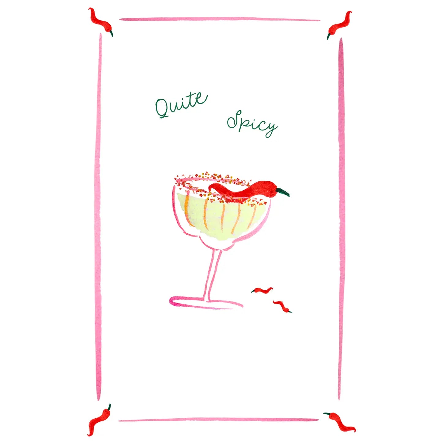Quite Spicy - Picante Spicy Margs Linen Teatowel