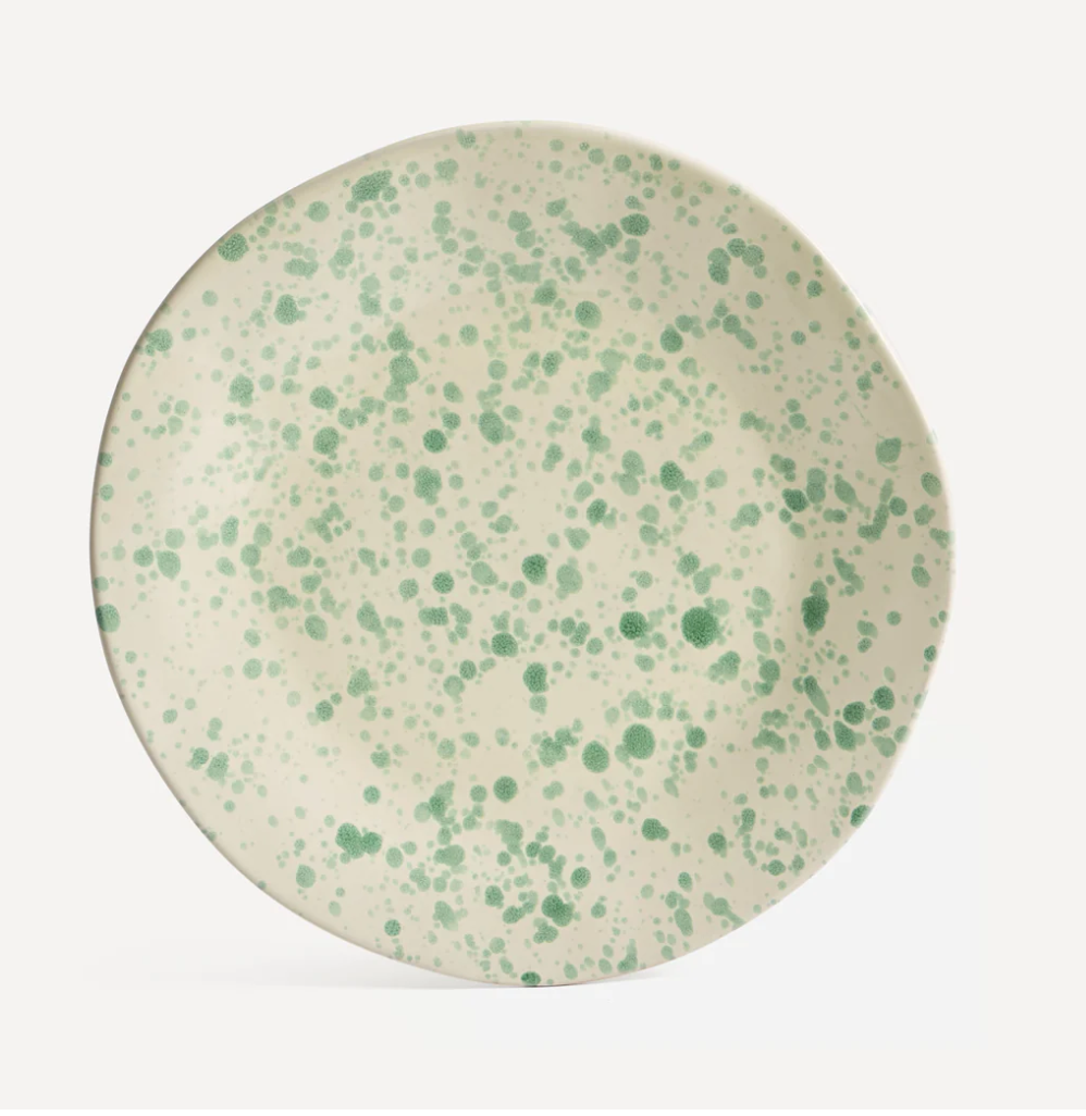 Serving Platter - Green Splatter