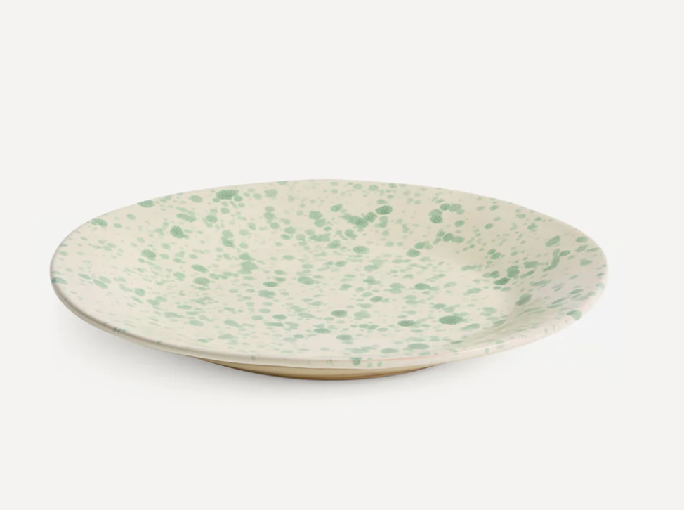 Serving Platter - Green Splatter