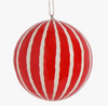 Red and White Stripe Bauble
