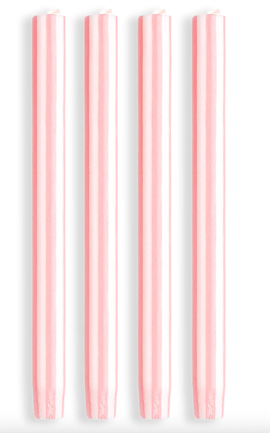 Pink Stripe Candle