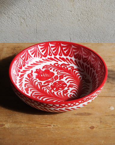 Red Andalusia Serving Bowl - Medium