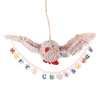 Bristle Bird Merry Christmas Decoration