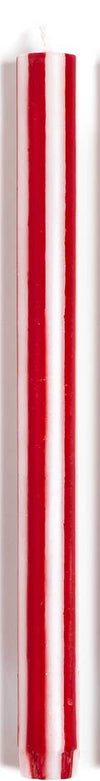 Red / White Striped Dinner Candle