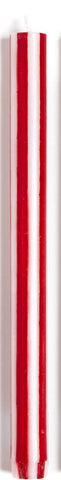 Red / White Striped Dinner Candle