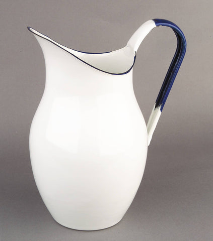 White enamel pitcher