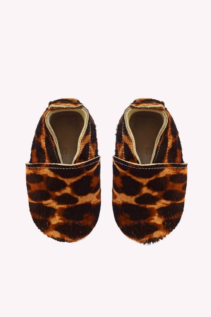 Baby Leather Babouche | Leopard: 12-18M - ARRIVING SOON