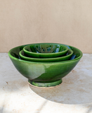 Tazekka Green Moroccan Ceramic Bowl - Medium