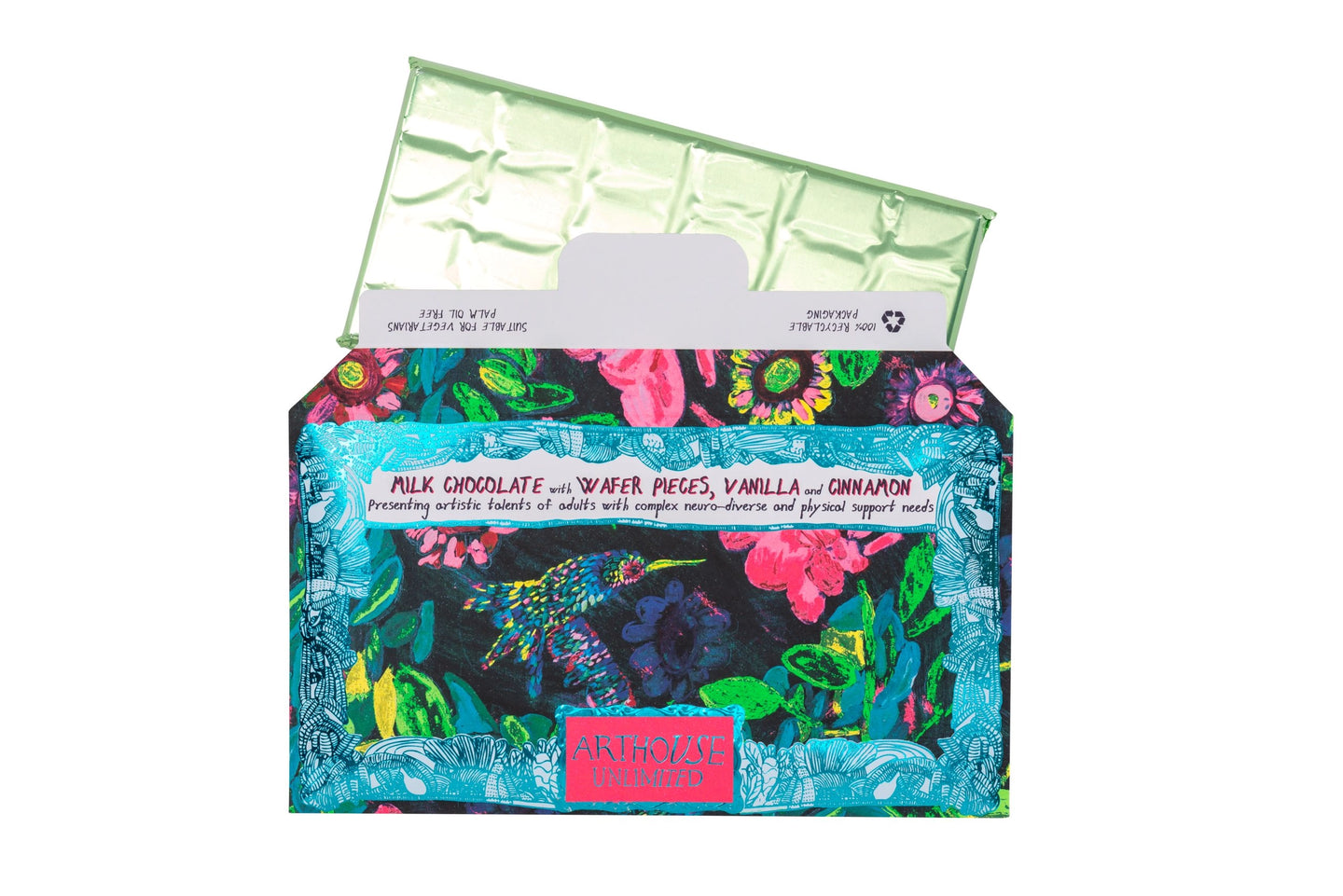 Sweet Nectar, Milk Chocolate Bar with Wafer Pieces, Vanilla