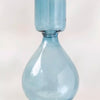 Glass Candlestick Blue