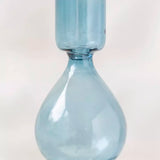 Glass Candlestick Blue