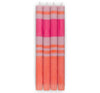 Striped Orange Flame, Venetian & Neyron Eco Dinner Candle