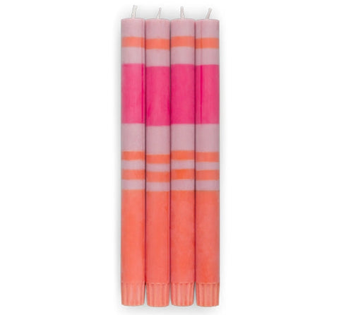 Striped Orange Flame, Venetian & Neyron Eco Dinner Candle