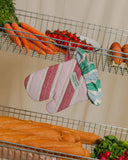 Ruffled Oven Mitt: Green/Blue